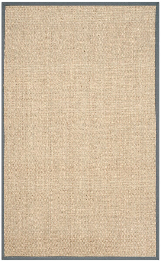 Safavieh Natural Fiber Nf114Q Natural / Dark Grey Natural Fiber Area Rug