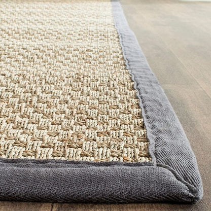 Safavieh Natural Fiber Nf114Q Natural / Dark Grey Natural Fiber Area Rug