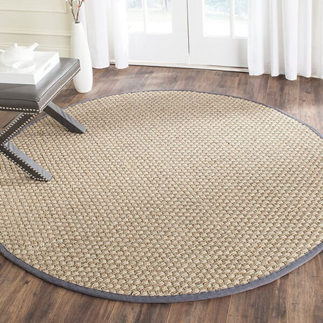 Safavieh Natural Fiber Nf114Q Natural / Dark Grey Rugs.