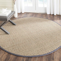 Safavieh Natural Fiber Nf114Q Natural / Dark Grey Natural Fiber Area Rug