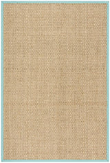 Safavieh Natural Fiber Nf114R Natural / Teal Rugs.