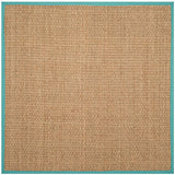 Safavieh Natural Fiber Nf114R Natural / Teal Rugs.