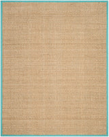 Safavieh Natural Fiber Nf114R Natural / Teal Rugs.
