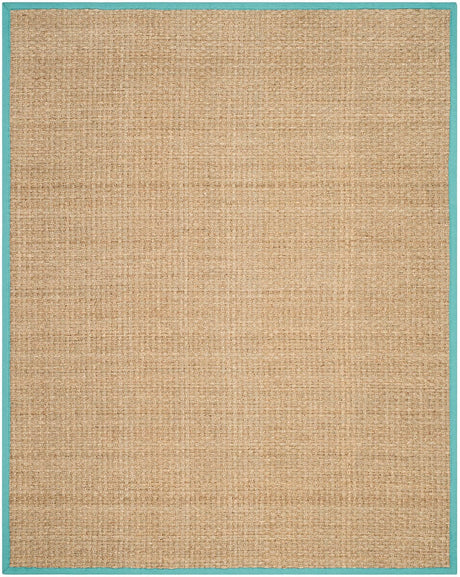 Safavieh Natural Fiber Nf114R Natural / Teal Rugs.