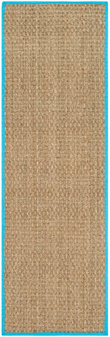 Safavieh Natural Fiber Nf114S Natural / Turquoise Rugs.