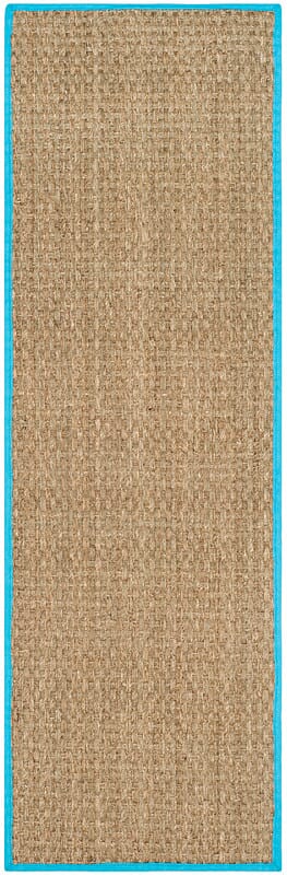 Safavieh Natural Fiber Nf114S Natural / Turquoise Natural Fiber Area Rug