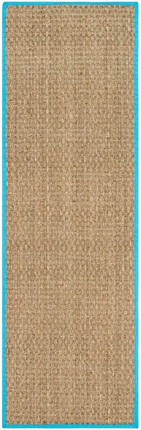 Safavieh Natural Fiber Nf114S Natural / Turquoise Natural Fiber Area Rug