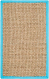 Safavieh Natural Fiber Nf114S Natural / Turquoise Rugs.
