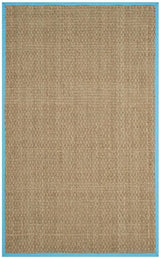 Safavieh Natural Fiber Nf114S Natural / Turquoise Rugs.