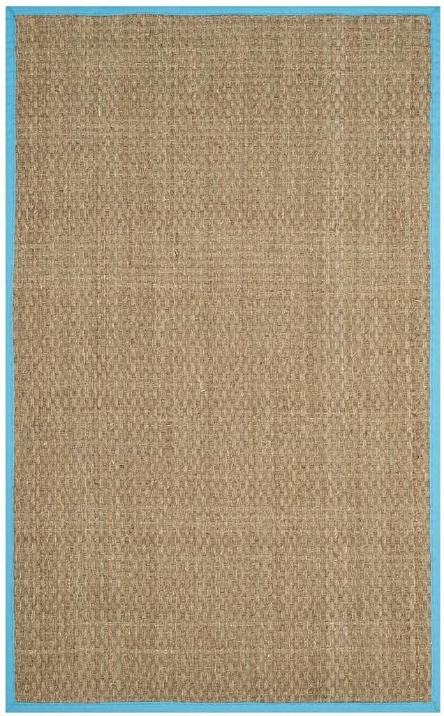 Safavieh Natural Fiber Nf114S Natural / Turquoise Natural Fiber Area Rug