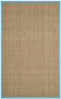 Safavieh Natural Fiber Nf114S Natural / Turquoise Natural Fiber Area Rug