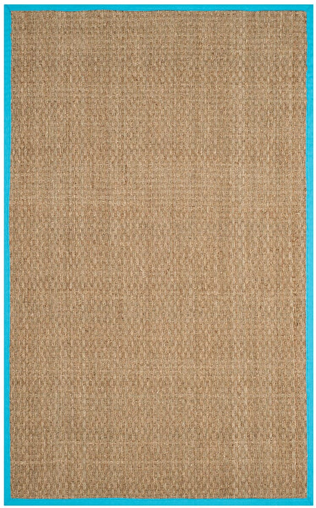 Safavieh Natural Fiber Nf114S Natural / Turquoise Rugs.