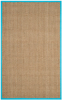 Safavieh Natural Fiber Nf114S Natural / Turquoise Natural Fiber Area Rug