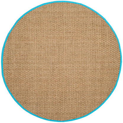 Safavieh Natural Fiber Nf114S Natural / Turquoise Natural Fiber Area Rug