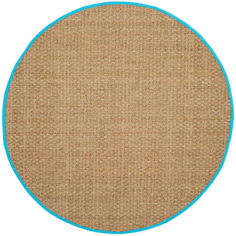 Safavieh Natural Fiber Nf114S Natural / Turquoise Rugs.