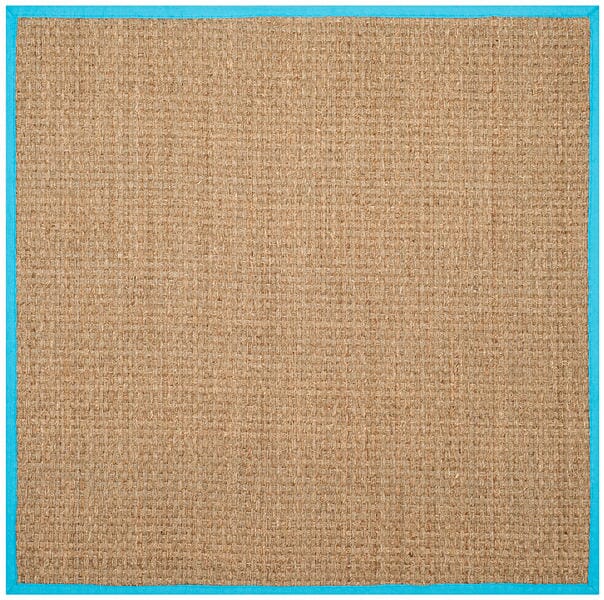 Safavieh Natural Fiber Nf114S Natural / Turquoise Natural Fiber Area Rug