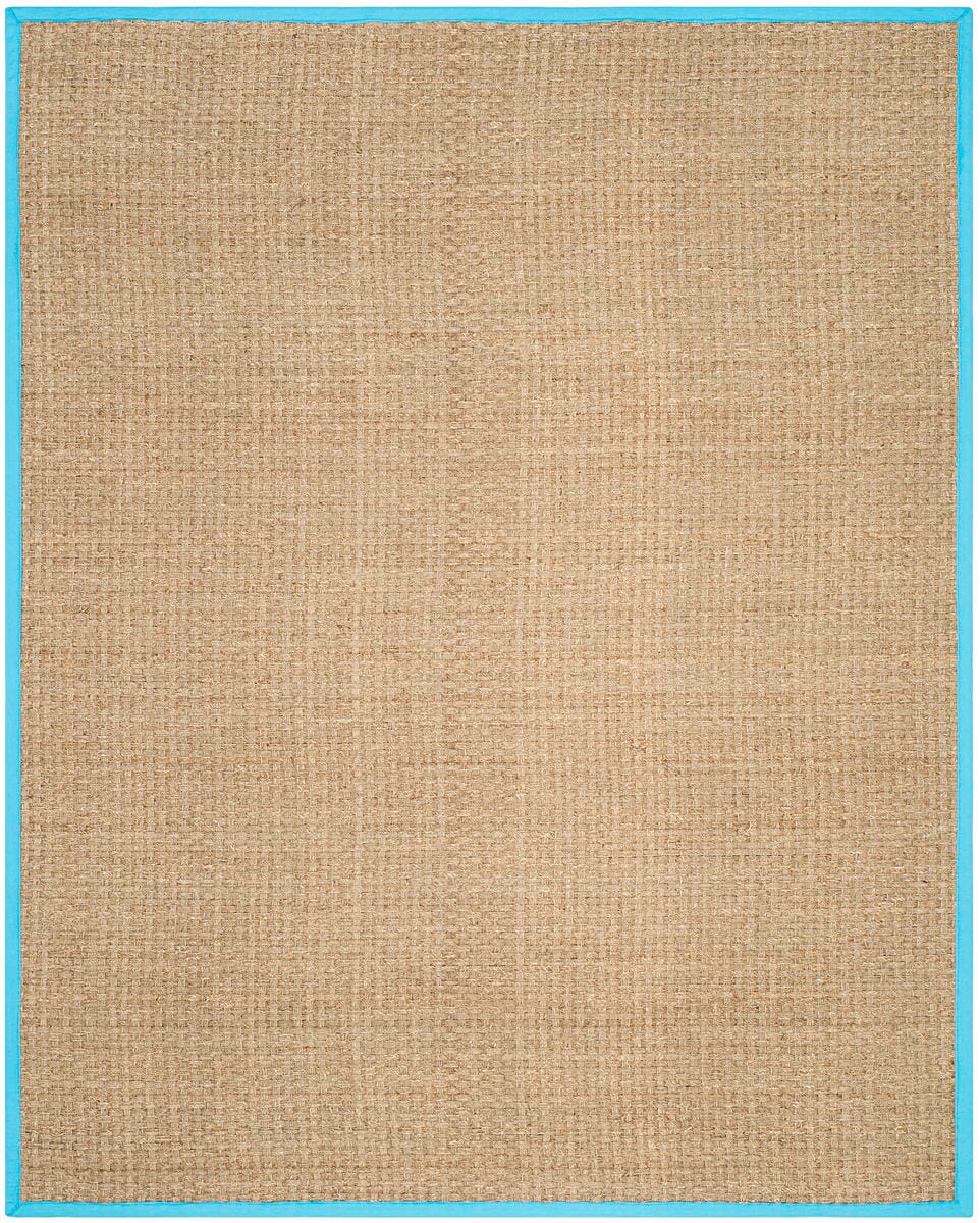 Safavieh Natural Fiber Nf114S Natural / Turquoise Natural Fiber Area Rug