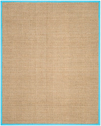 Safavieh Natural Fiber Nf114S Natural / Turquoise Natural Fiber Area Rug