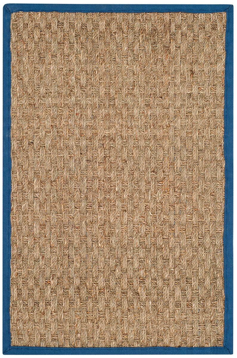 Safavieh Natural Fiber Nf114T Natural / Navy Natural Fiber Area Rug