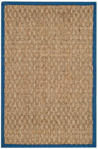 Safavieh Natural Fiber Nf114T Natural / Navy Natural Fiber Area Rug