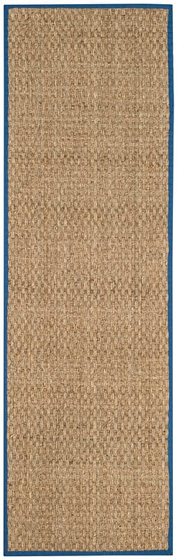 Safavieh Natural Fiber Nf114T Natural / Navy Natural Fiber Area Rug