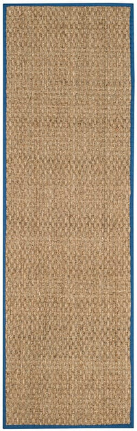 Safavieh Natural Fiber Nf114T Natural / Navy Natural Fiber Area Rug