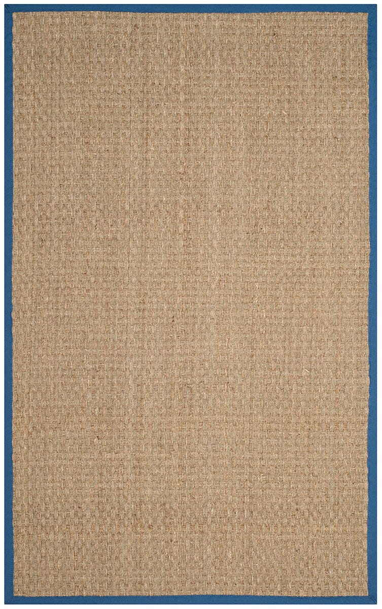 Safavieh Natural Fiber Nf114T Natural / Navy Natural Fiber Area Rug