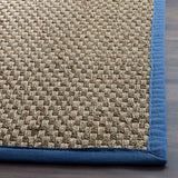 Safavieh Natural Fiber Nf114T Natural / Navy Rugs.