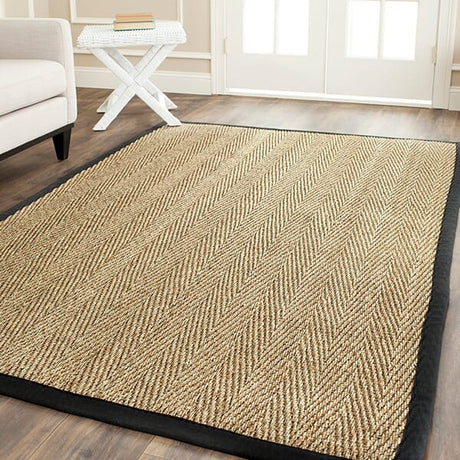 Safavieh Natural Fiber nf115c Natural / Black Rugs.