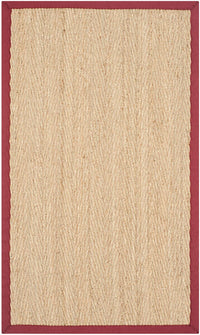 Safavieh Natural Fiber nf115d Natural / Red Natural Fiber Area Rug