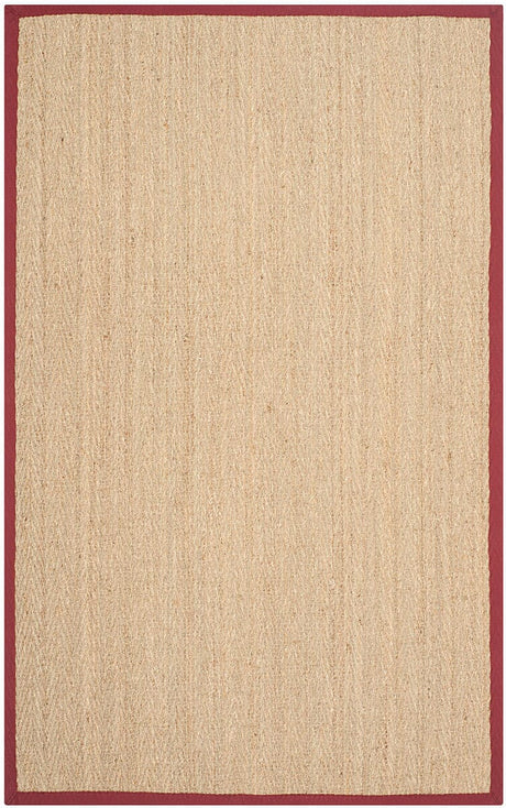 Safavieh Natural Fiber nf115d Natural / Red Rugs.