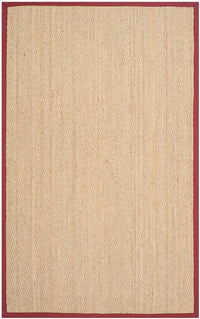 Safavieh Natural Fiber nf115d Natural / Red Natural Fiber Area Rug