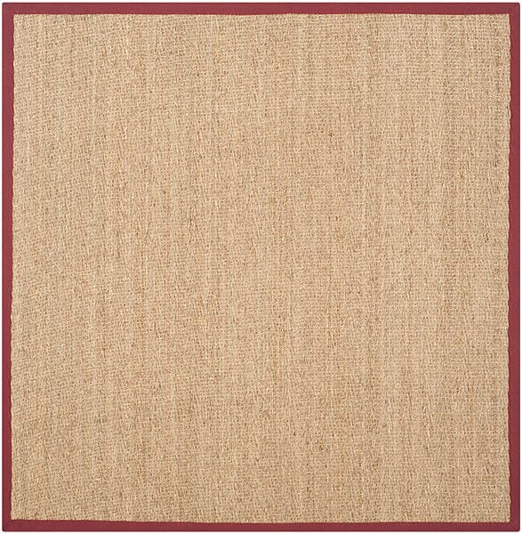 Safavieh Natural Fiber nf115d Natural / Red Natural Fiber Area Rug