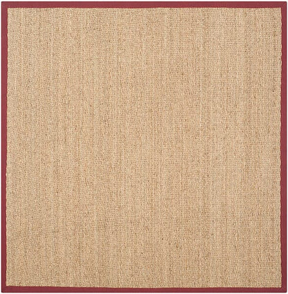 Safavieh Natural Fiber nf115d Natural / Red Natural Fiber Area Rug