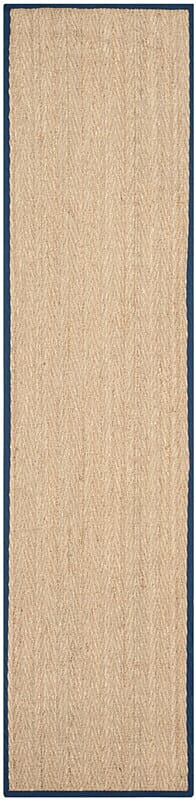 Safavieh Natural Fiber Nf115E Natural / Blue Solid Color Area Rug