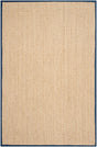 Safavieh Natural Fiber Nf115E Natural / Blue Rugs.