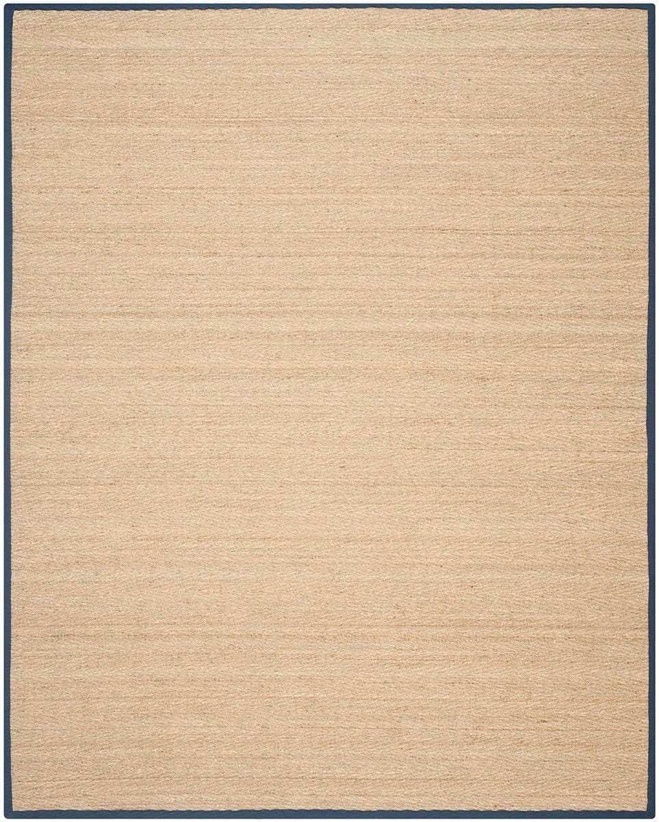 Safavieh Natural Fiber Nf115E Natural / Blue Solid Color Area Rug