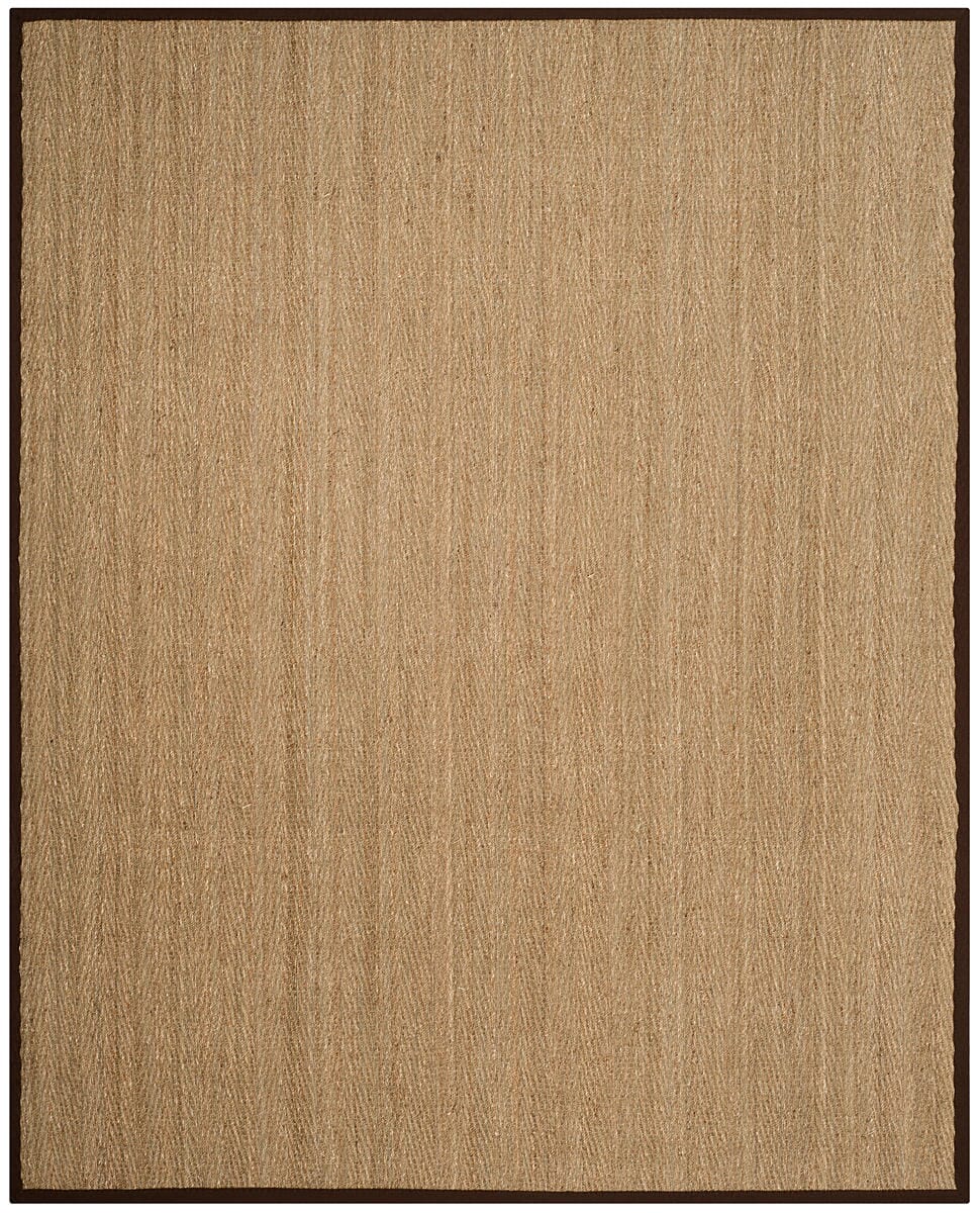 Safavieh Natural Fiber Nf115K Natural / Dark Brown Rugs.