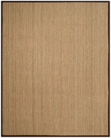 Safavieh Natural Fiber Nf115K Natural / Dark Brown Rugs.