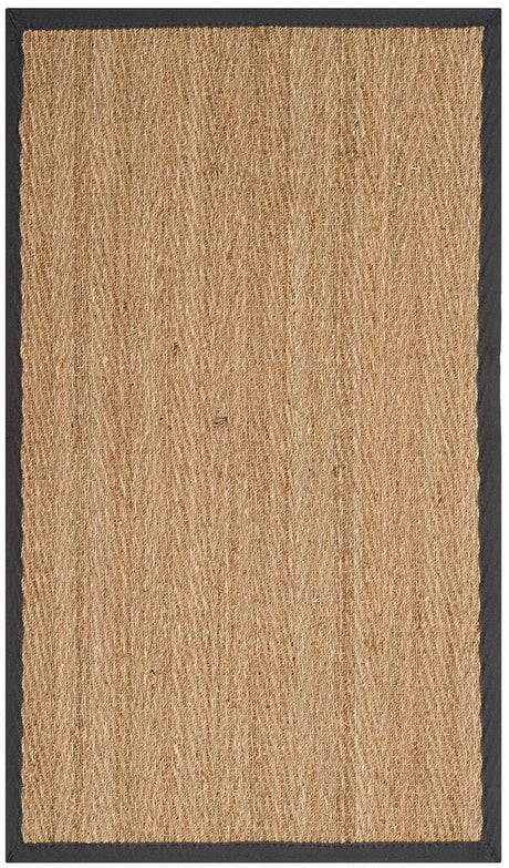 Safavieh Natural Fiber Nf115Q Natural / Dark Grey Rugs.