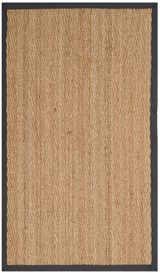 Safavieh Natural Fiber Nf115Q Natural / Dark Grey Rugs.