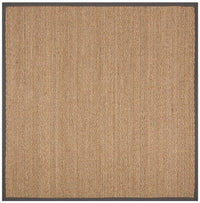 Safavieh Natural Fiber Nf115Q Natural / Dark Grey Natural Fiber Area Rug