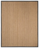 Safavieh Natural Fiber Nf115Q Natural / Dark Grey Rugs.