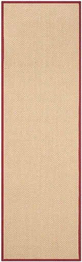 Safavieh Natural Fiber Nf141D Maize / Burgundy Rugs.