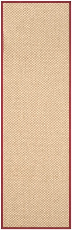 Safavieh Natural Fiber Nf141D Maize / Burgundy Rugs.