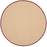 Safavieh Natural Fiber Nf141D Maize / Burgundy Rugs.