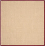 Safavieh Natural Fiber Nf141D Maize / Burgundy Rugs.