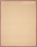 Safavieh Natural Fiber Nf141D Maize / Burgundy Rugs.