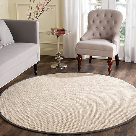 Safavieh Natural Fiber Nf143D Marble / Dark Grey Rugs.