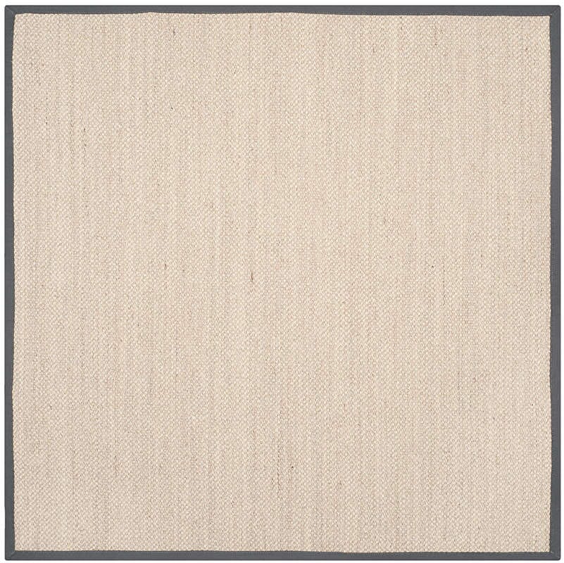 Safavieh Natural Fiber Nf143D Marble / Dark Grey Natural Fiber Area Rug